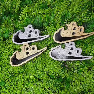 6" Joe Burrow JB9 chain charm replica made from old reclaimed cabinet wood